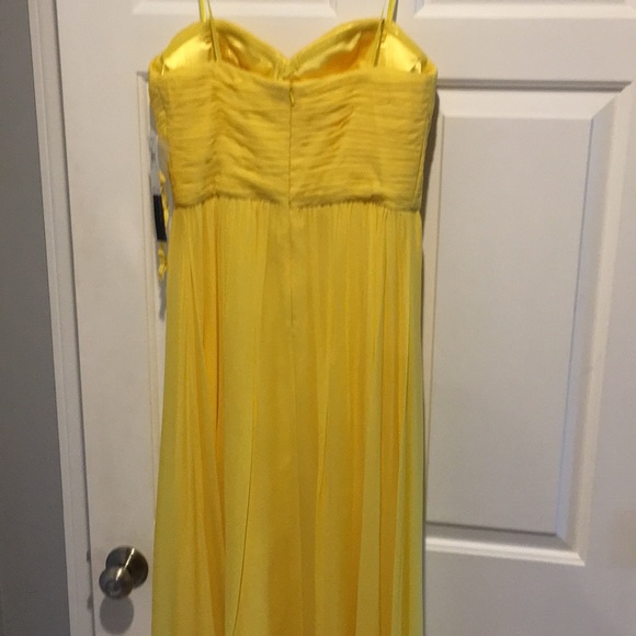 Aidan Mattox Yellow Strapless Sweetheart Dress - Picture 6 of 6